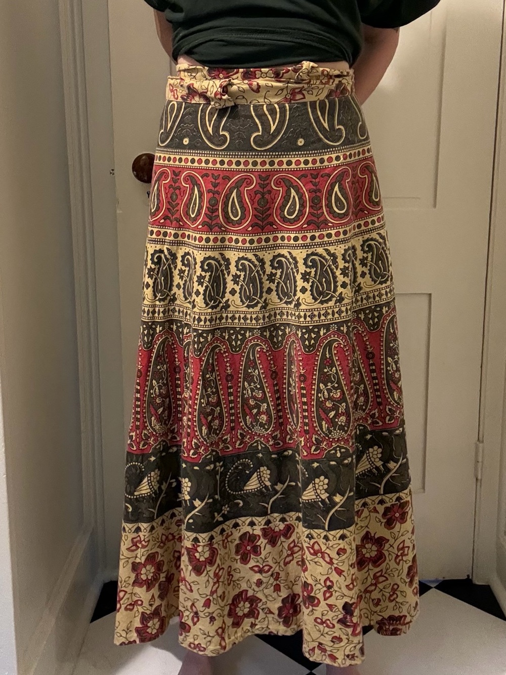 Advance Apparels 100% Cotton Convertible Wrap Skirt/Dress - Picture 2 of 8